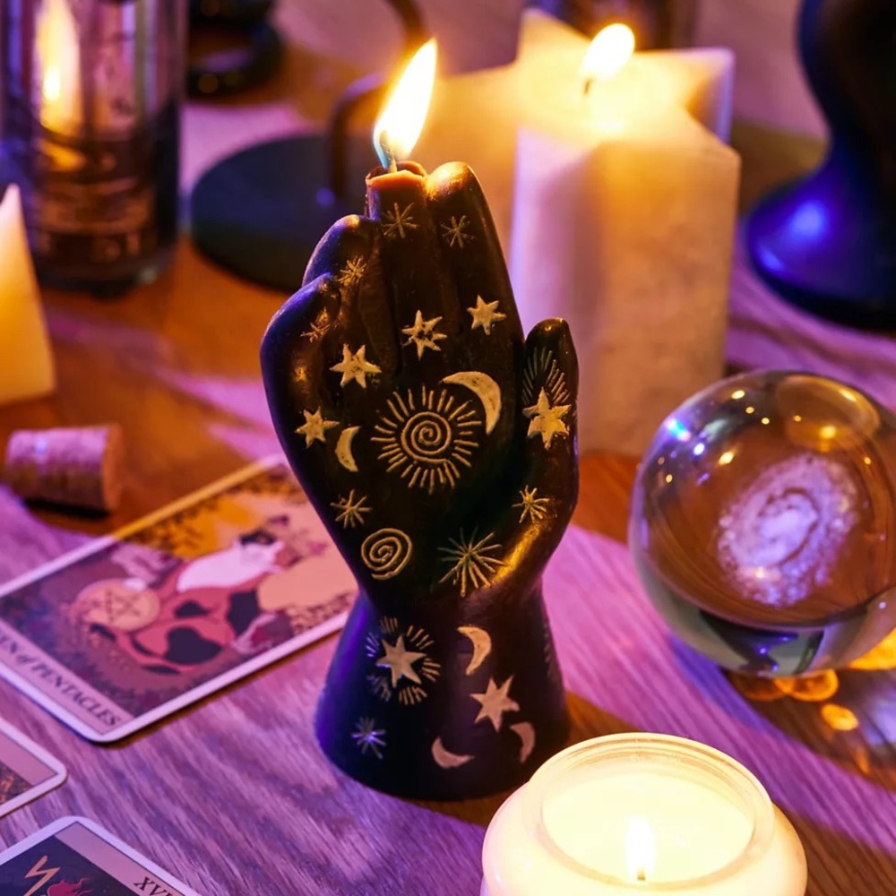 Urban Outfitters Celestial Hand Shaped Candle